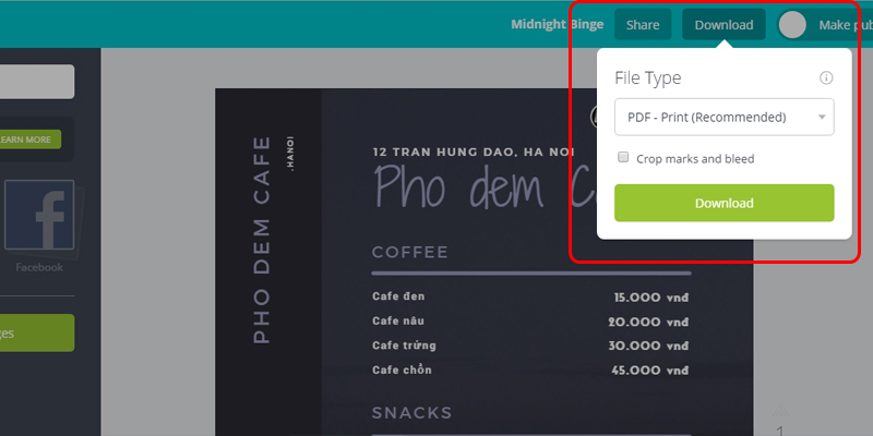 Tạo Menu Quán Cafe Chỉ Trong 30 Phút